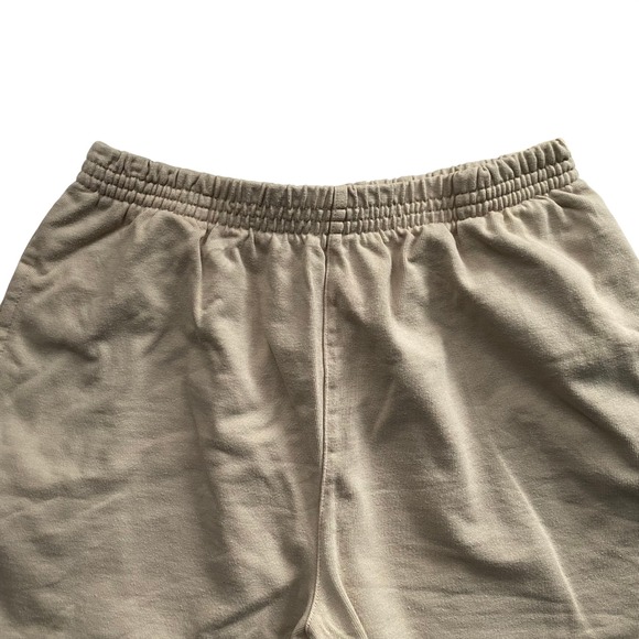 John Galt Sweat Shorts Tan Cotton Elastic Waist Brandy Melville Lounge Knit - Picture 5 of 8